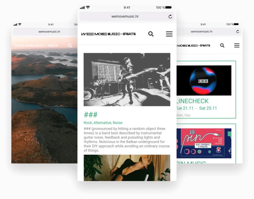 Izrada sajta za music export office hrvatska