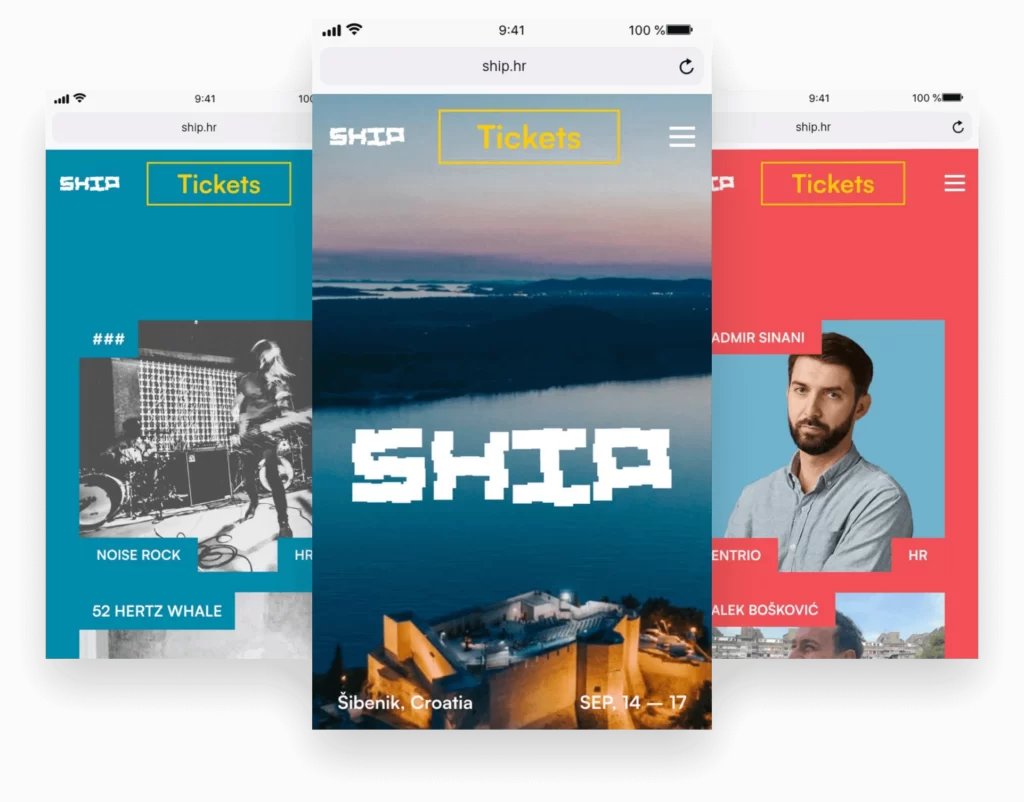 Izrada sajta za ship festival hrvatska we move music